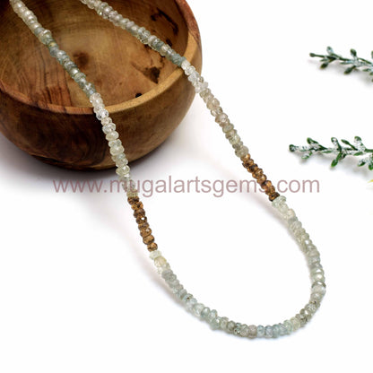 Natural Multi-Color Zircon Beads – 16'' Strand, Faceted Rondelle (3.5x4.5 mm), 78.1 Ct – Sparkling Gemstone for Fine Jewelry