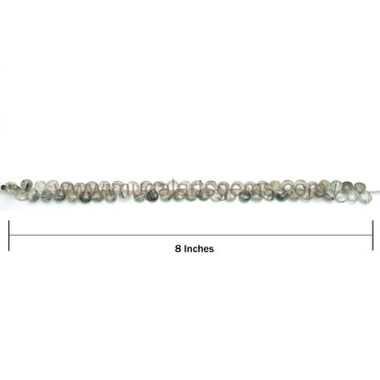 85 Ct Approx., Green Rutile Heart Faceted Beads – 7x7 to 8x8 mm Approx., 8'' Strand Natural Textured Gemstone for Jewelry Making
