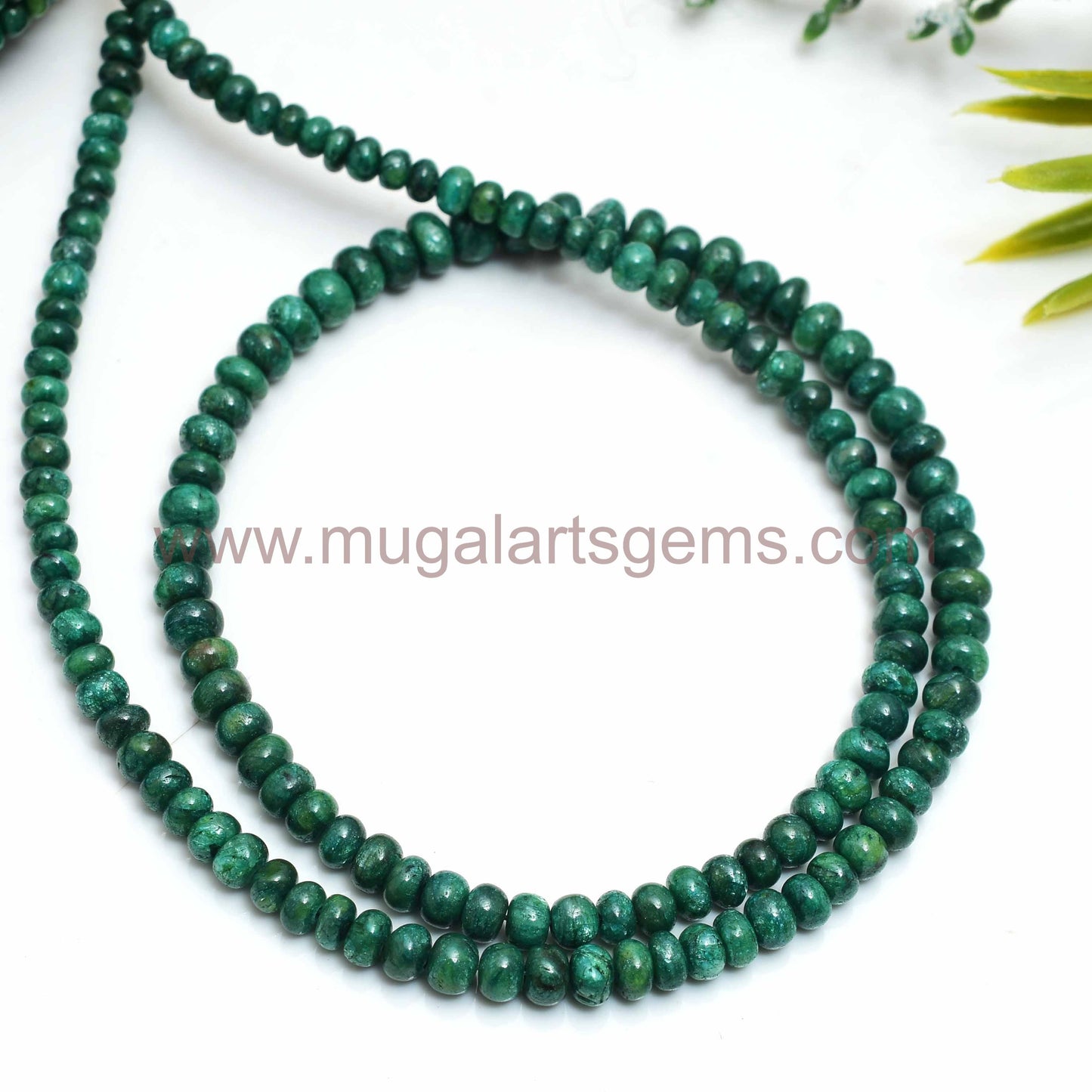 Beautiful natural green sapphire beads, smooth and round, measuring 2.5x4.5 mm Approx. This 16-inch strand weighs 65.87 carats Approx. ideal for delicate and elegant jewelry pieces.