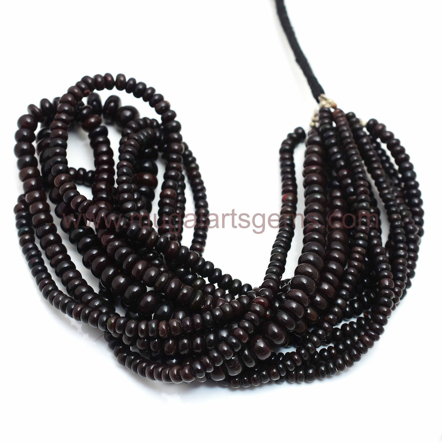 69.66x9 mm Approx. Black Opal Smooth Round Beads – 16-Inch Strand for Jewelry Making