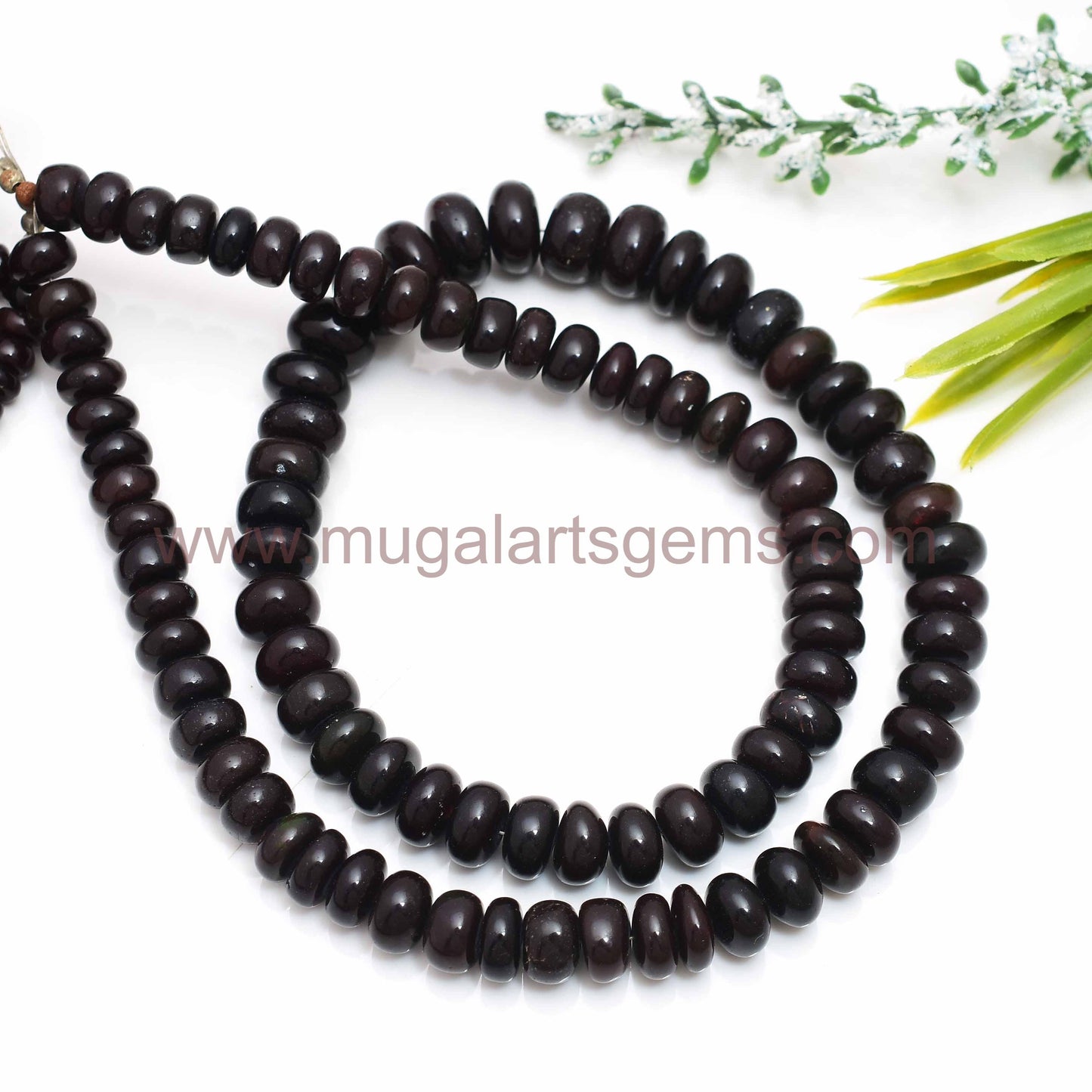 69.66x9 mm Approx. Black Opal Smooth Round Beads – 16-Inch Strand for Jewelry Making