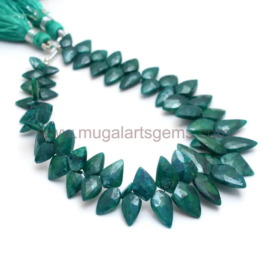 Natural Green Sapphire Gemstone Strand Faceted Shield Shape Stone Good Quality Sapphire is a most Valuable Gemstone For Jewelry Making stone