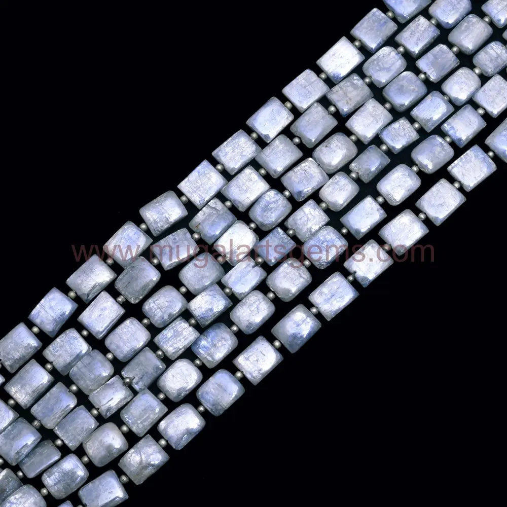 Natural Blue Kyanite Gemstone Beads Wet. 65.26 Ct. Approx. Available Size 7x9 to 8x10 mm Approx. 8 inch Strand  Rectangle Shape Beads