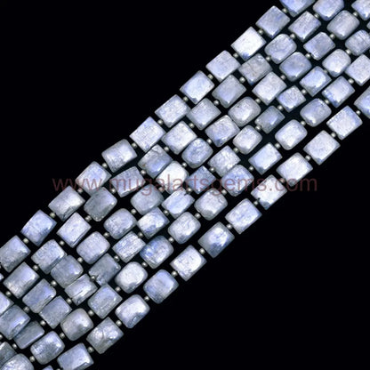 Natural Blue Kyanite Gemstone Beads Wet. 65.26 Ct. Approx. Available Size 7x9 to 8x10 mm Approx. 8 inch Strand  Rectangle Shape Beads