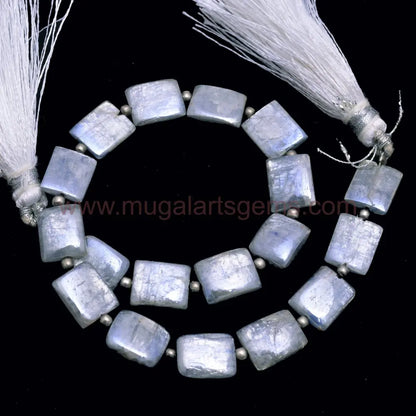 Natural Blue Kyanite Gemstone Beads Wet. 65.26 Ct. Approx. Available Size 7x9 to 8x10 mm Approx. 8 inch Strand  Rectangle Shape Beads