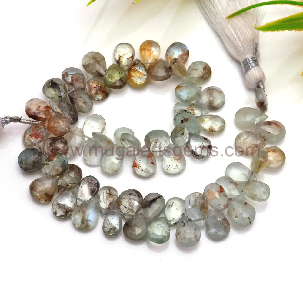 Top Quality Healer Aquamarine Wet. 50.64 Approx. Size-4x7 to 5.5x8 mm Approx. 8 inch Strand Faceted Pear Shape Beads