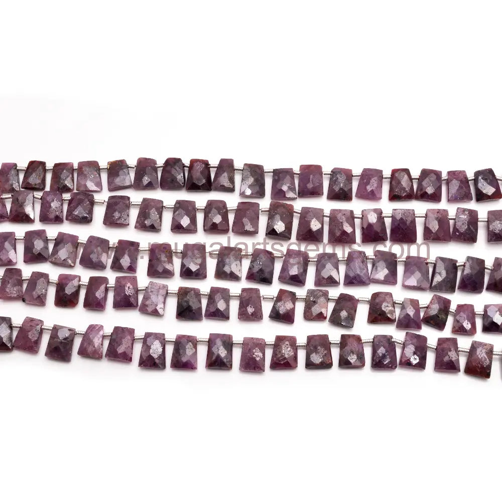 Natural Ruby Faceted Fncy Shaped Size 4.5X5.5 To 7X9 MM Beads Natural Ruby Beads Wholesale Price Beads Making For Jewelry Gift