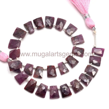 Natural Ruby Faceted Fncy Shaped Size 4.5X5.5 To 7X9 MM Beads Natural Ruby Beads Wholesale Price Beads Making For Jewelry Gift