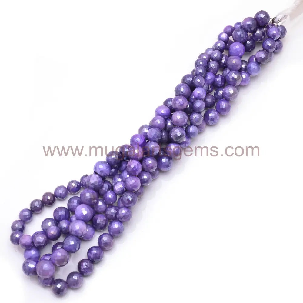 Premium Purple Moonstone Beads – 200 Ct | 7x11 mm | 16 Inch | Faceted Round | Natural Beauty in Every Bead