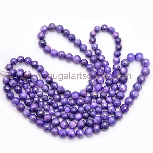 Premium Purple Moonstone Beads – 200 Ct | 7x11 mm | 16 Inch | Faceted Round | Natural Beauty in Every Bead