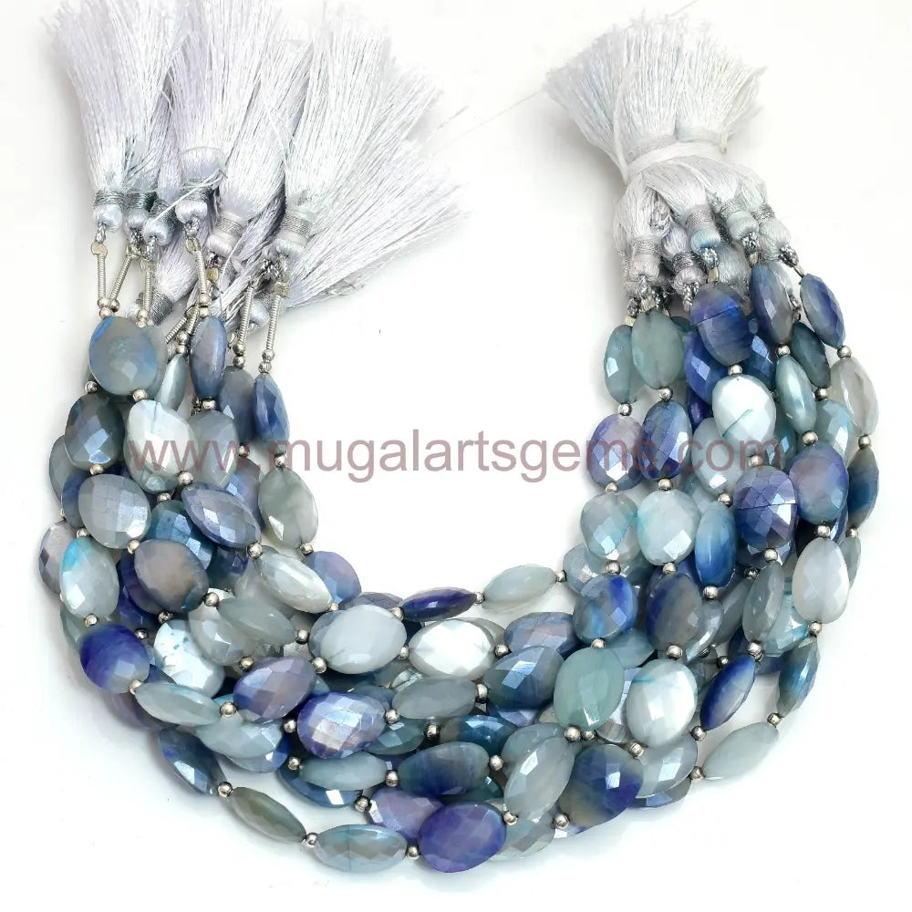 Multi Moonstone Faceted Flat Tumble Shape Beads Natural Moonstone Beads Multi Gift For Girls & Women Making Jewelry