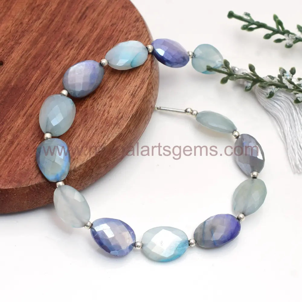 Multi Moonstone Faceted Flat Tumble Shape Beads Natural Moonstone Beads Multi Gift For Girls & Women Making Jewelry