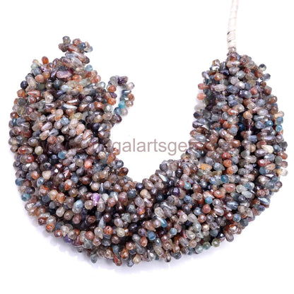 Natural Multi Zircon Beads 119.2 CT Approx. 3x5.5 to 3x6 mm Approx. 16 inch Drops Shape Multi Color Faceted Beads