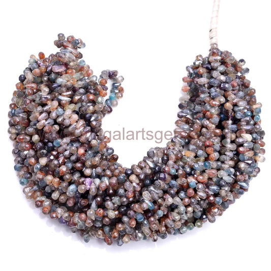 Natural Multi Zircon Beads 119.2 CT Approx. 3x5.5 to 3x6 mm Approx. 16 inch Drops Shape Multi Color Faceted Beads