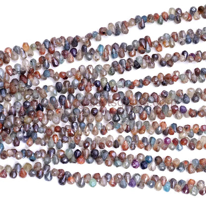 Natural Multi Zircon Beads 119.2 CT Approx. 3x5.5 to 3x6 mm Approx. 16 inch Drops Shape Multi Color Faceted Beads