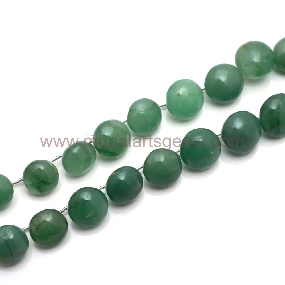 Natural Green Quartz Beads 153 Ct Approx. 9x10.5 to 12x14 mm Approx. 8 inch Onion Shape Brown Color Smooth Beads.