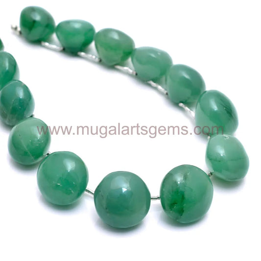 Natural Green Quartz Beads 153 Ct Approx. 9x10.5 to 12x14 mm Approx. 8 inch Onion Shape Brown Color Smooth Beads.