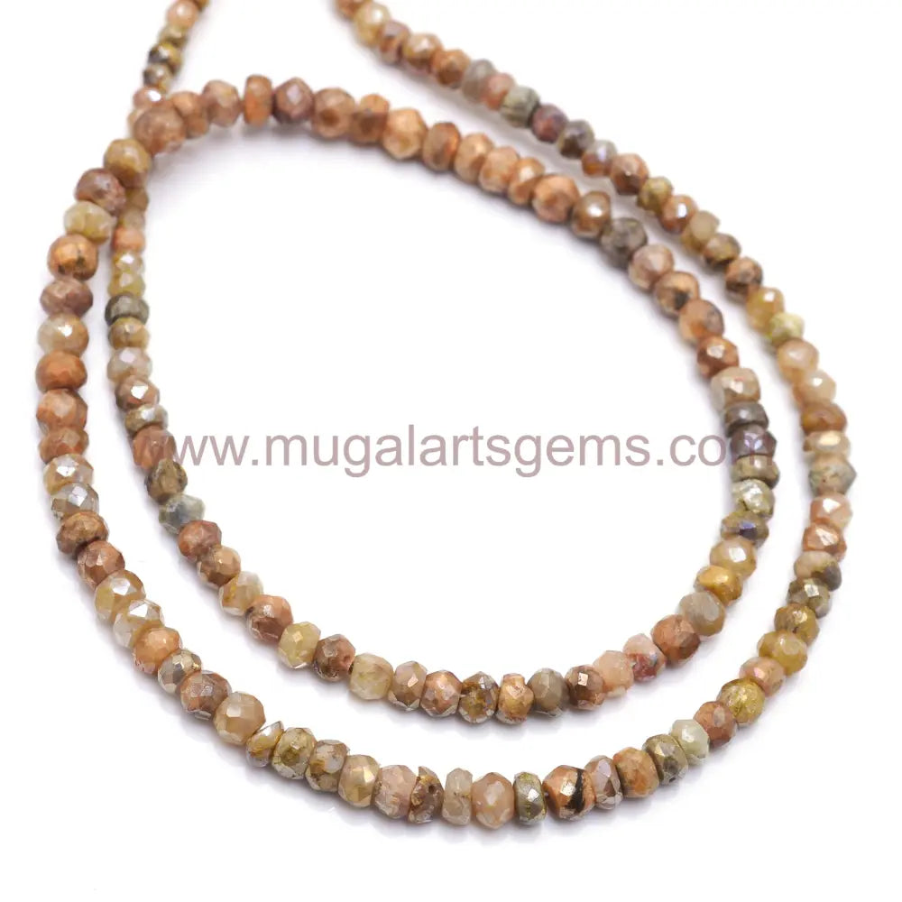 Natural Yellow Silverite Beads 33.4 Ct Approx. 3x4.5 mm Approx. 16 inch Roundel Shape Yellow Color Faceted Beads.