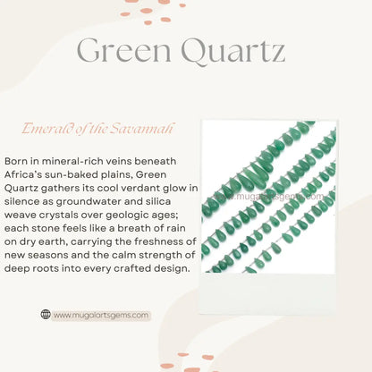 Natural Green Quartz Beads 77.91 to 159.5 CT Approx. 6X9 To 8X30 MM Approx. 8 inch Strand Drops Shape Green Color Smooth Beads.