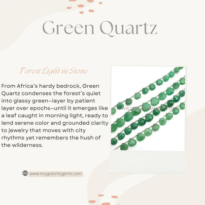 Natural Green Quartz Beads 40 Carat Approx. 6.5X7 To 10.5X13 MM Approx. 8 inch Heart Shape Green Color Smooth Beads.