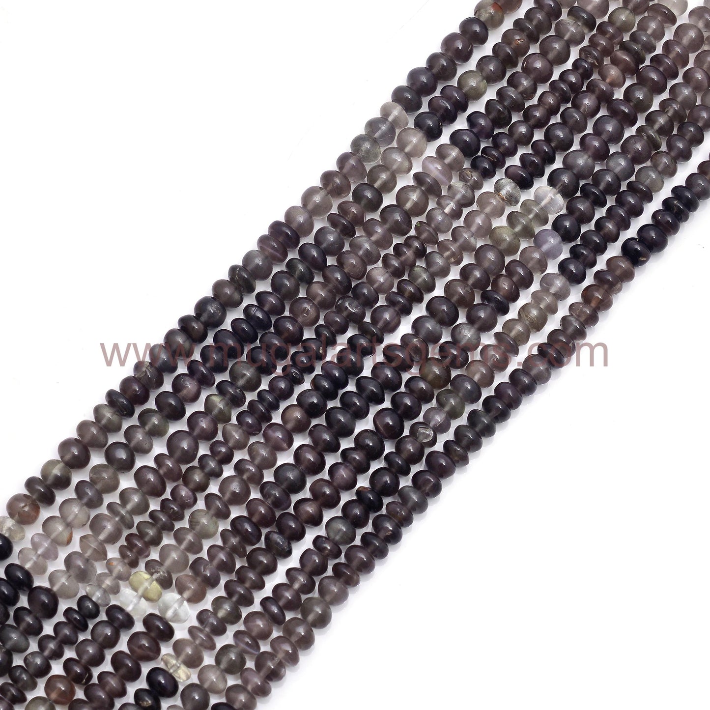 Natural Black Sillimanite Cats Eye Beads 67.44 to 88.88 CT Approx. 5x6 mm-6x8 mm Approx. 8 inch Roundel Shape Black Color Smooth Beads.