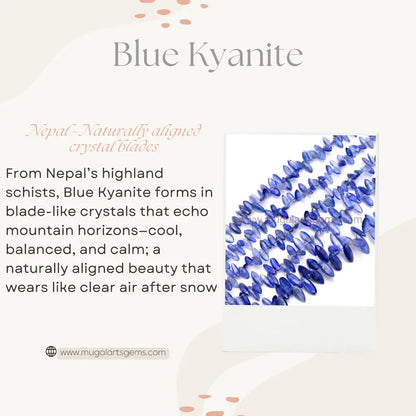 Natural Blue Kyanite Beads From Nepal 3.5X6.5 MM To 5X12 MM Approx. 33.28 to 45.22 Ct Approx. 8 inch Marquise Shape Blue Color Faceted Beads.