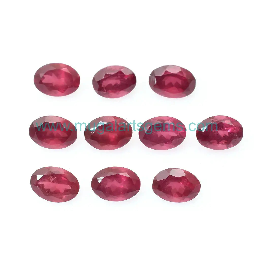 Exquisite Natural Garnet | Deep Red Oval Cut | 10 Pieces | 4x6 MM | 6 Ct Approx. | Premium Quality