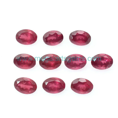 Exquisite Natural Garnet | Deep Red Oval Cut | 10 Pieces | 4x6 MM | 6 Ct Approx. | Premium Quality