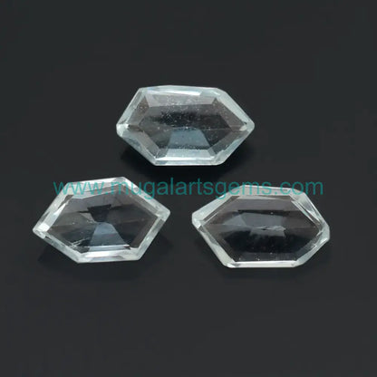 Natural Aquamarine gemstone from Africa - Geometric 4.5x7mm for fine jewelry
