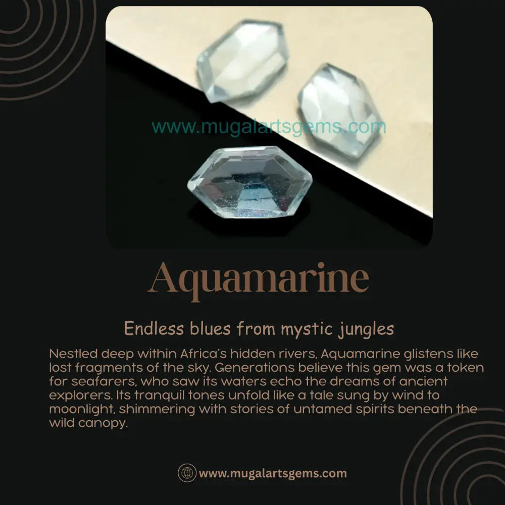 Loose Aquamarine gemstone 4.5x7mm from Africa - polished clarity for custom jewelry
