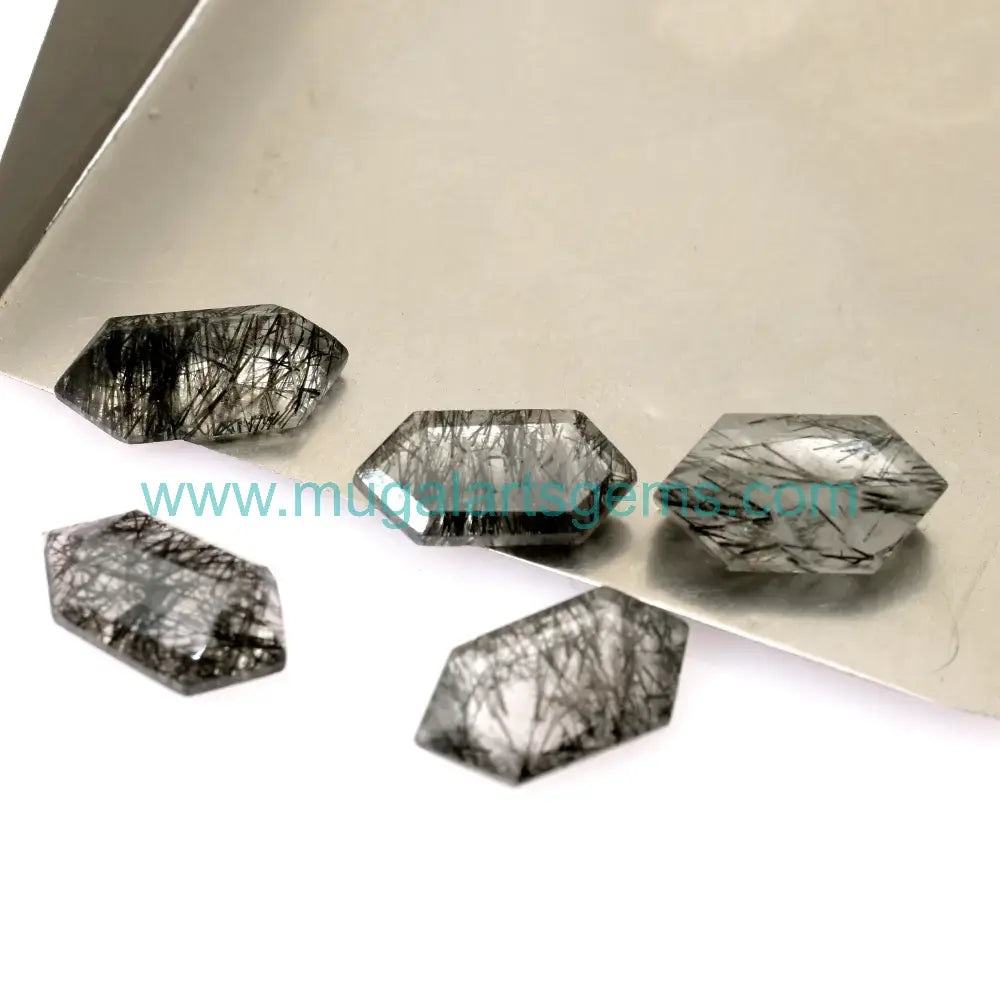 Natural Black Rutile gemstone from Brazil with authentic color for jewelry making - COD available