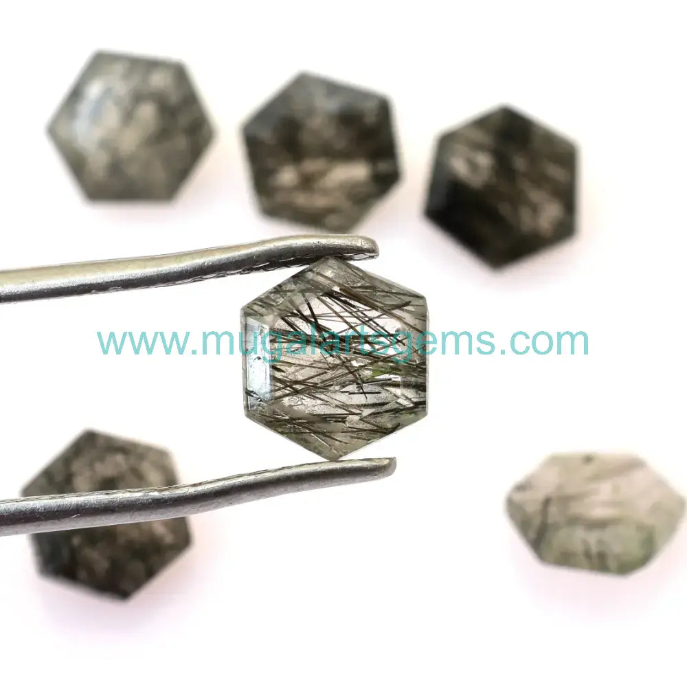 Loose Black Rutile gemstone from Brazil - polished clarity for custom jewelry
