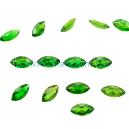 Premium Chrome Diopside Marquise cut from Kenya - 3x6mm handcrafted for jewelry makers

