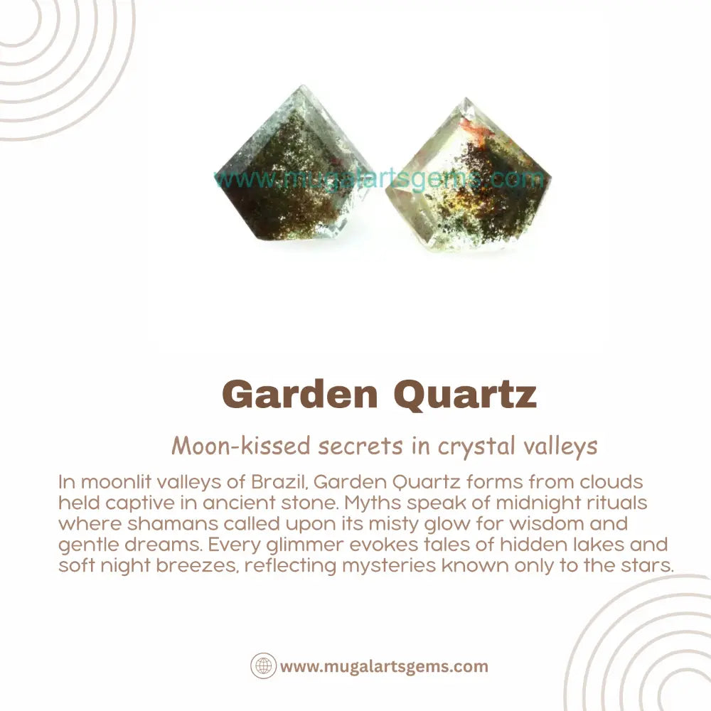 Loose Garden Quartz gemstone 12.5x13.5mm from Brazil - polished clarity for custom jewelry
