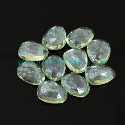 Natural Green Quartz gemstone from Brazil with authentic color for jewelry making - COD available
