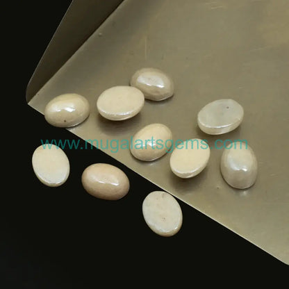 Premium Milky Quartz Cabs cut from Brazil - 7.5x8.5mm handcrafted for jewelry makers
